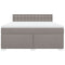 vidaXL Box Spring Bed with Mattress Taupe 180x200 cm Fabric