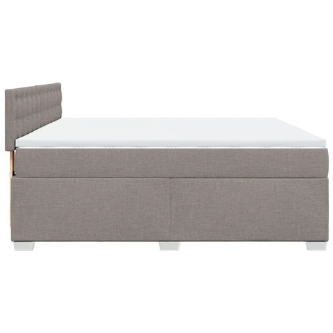 vidaXL Box Spring Bed with Mattress Taupe 180x200 cm Fabric
