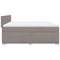 vidaXL Box Spring Bed with Mattress Taupe 180x200 cm Fabric