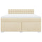 vidaXL Box Spring Bed with Mattress Cream 180x200 cm Fabric