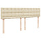 vidaXL Box Spring Bed with Mattress Cream 180x200 cm Fabric