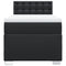 vidaXL Box Spring Bed with Mattress Black 80x200 cm Faux Leather