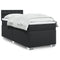 vidaXL Box Spring Bed with Mattress Black 80x200 cm Faux Leather