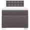 vidaXL Box Spring Bed with Mattress Grey 80x200 cm Faux Leather