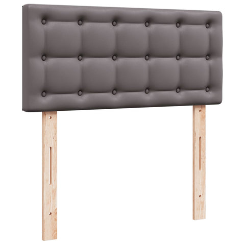 vidaXL Box Spring Bed with Mattress Grey 80x200 cm Faux Leather