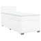 vidaXL Box Spring Bed with Mattress White 90x190 cm Faux Leather