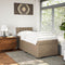vidaXL Box Spring Bed with Mattress Cappuccino 90x190 cm Faux Leather