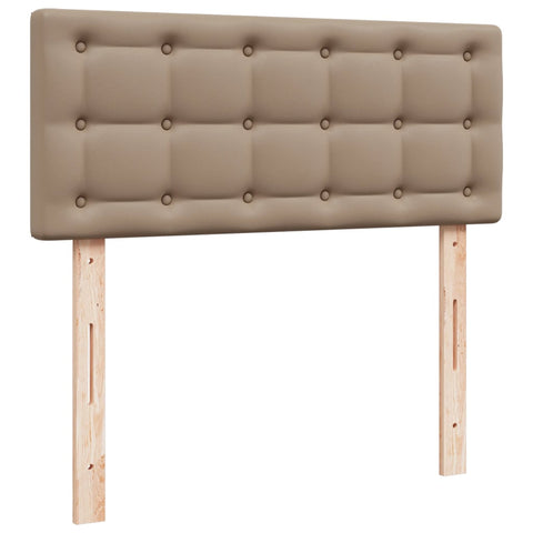 vidaXL Box Spring Bed with Mattress Cappuccino 90x190 cm Faux Leather