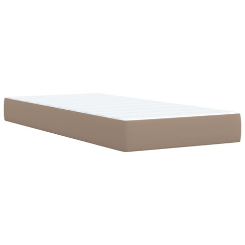 vidaXL Box Spring Bed with Mattress Cappuccino 90x190 cm Faux Leather