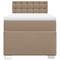 vidaXL Box Spring Bed with Mattress Cappuccino 90x200 cm Faux Leather