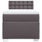 vidaXL Box Spring Bed with Mattress Grey 100x200 cm Faux Leather