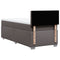 vidaXL Box Spring Bed with Mattress Grey 100x200 cm Faux Leather