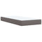 vidaXL Box Spring Bed with Mattress Grey 100x200 cm Faux Leather