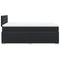 vidaXL Box Spring Bed with Mattress Black 120x190 cm Faux Leather