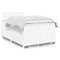 vidaXL Box Spring Bed with Mattress White 120x190 cm Faux Leather