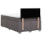 vidaXL Box Spring Bed with Mattress Grey 120x190 cm Faux Leather