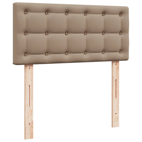 vidaXL Box Spring Bed with Mattress Cappuccino 120x190 cm Faux Leather