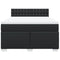 vidaXL Box Spring Bed with Mattress Black 140x190 cm Faux Leather