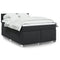 vidaXL Box Spring Bed with Mattress Black 140x190 cm Faux Leather