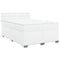 vidaXL Box Spring Bed with Mattress White 140x190 cm Faux Leather
