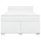 vidaXL Box Spring Bed with Mattress White 140x190 cm Faux Leather