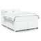 vidaXL Box Spring Bed with Mattress White 140x200 cm Faux Leather