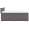 vidaXL Box Spring Bed with Mattress Grey 160x200 cm Faux Leather