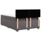 vidaXL Box Spring Bed with Mattress Grey 160x200 cm Faux Leather
