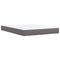 vidaXL Box Spring Bed with Mattress Grey 160x200 cm Faux Leather