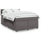 vidaXL Box Spring Bed with Mattress Grey 160x200 cm Faux Leather