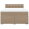 vidaXL Box Spring Bed with Mattress Cappuccino 160x200 cm Faux Leather