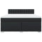 vidaXL Box Spring Bed with Mattress Black 180x200 cm Faux Leather