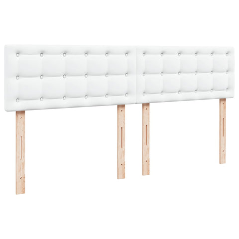 vidaXL Box Spring Bed with Mattress White 180x200 cm Faux Leather