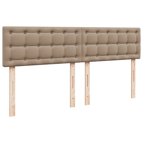 vidaXL Box Spring Bed with Mattress Cappuccino 180x200 cm Faux Leather