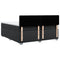 vidaXL Box Spring Bed with Mattress Black 200x200 cm Faux Leather