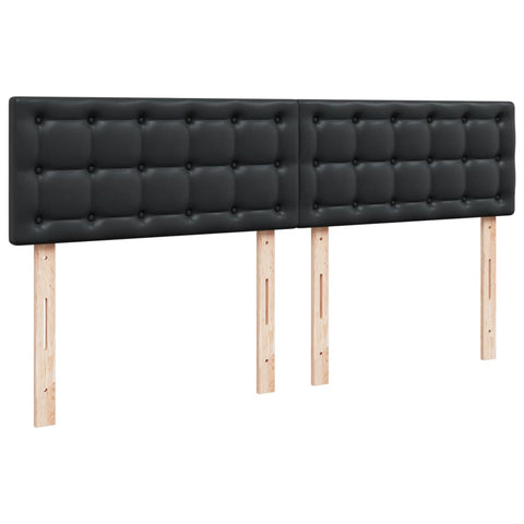 vidaXL Box Spring Bed with Mattress Black 200x200 cm Faux Leather