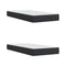 vidaXL Box Spring Bed with Mattress Black 200x200 cm Faux Leather
