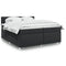 vidaXL Box Spring Bed with Mattress Black 200x200 cm Faux Leather