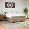 vidaXL Box Spring Bed with Mattress Cappuccino 200x200 cm Faux Leather