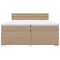 vidaXL Box Spring Bed with Mattress Cappuccino 200x200 cm Faux Leather