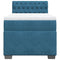 vidaXL Box Spring Bed with Mattress Dark Blue 80x200 cm Velvet