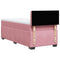 vidaXL Box Spring Bed with Mattress Pink 80x200 cm Velvet