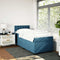 vidaXL Box Spring Bed with Mattress Dark Blue 80x200 cm Velvet
