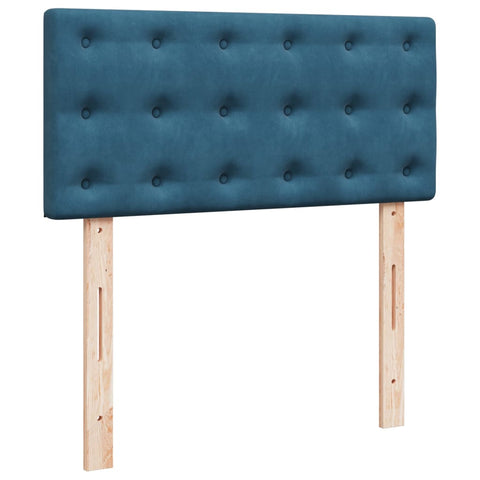 vidaXL Box Spring Bed with Mattress Dark Blue 80x200 cm Velvet