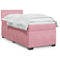 vidaXL Box Spring Bed with Mattress Pink 90x190 cm Velvet