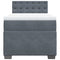 vidaXL Box Spring Bed with Mattress Dark Grey 90x190 cm Velvet