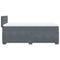 vidaXL Box Spring Bed with Mattress Dark Grey 90x190 cm Velvet