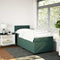 vidaXL Box Spring Bed with Mattress Dark Green 90x190 cm Velvet