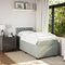 vidaXL Box Spring Bed with Mattress Light Grey 90x190 cm Velvet