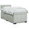 vidaXL Box Spring Bed with Mattress Light Grey 90x190 cm Velvet